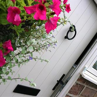 White Comp Door Flowers